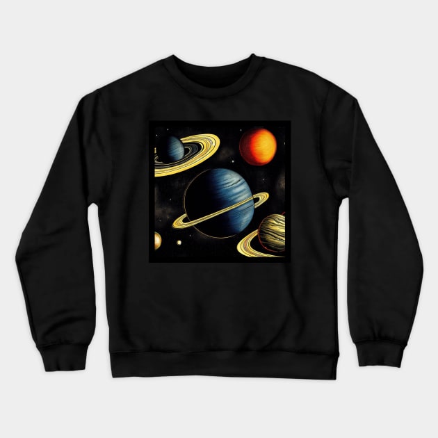 Planets Crewneck Sweatshirt by andrea_reider_designs